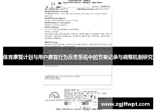 体育康复计划与用户康复行为反思系统中的节奏记录与调整机制研究